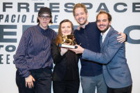 Gewannen wohlverdient den Goldenen Lwen 2018: Li Tavor, Ani Vihervaara, Matthew van der Ploeg und Alessandro Bosshard