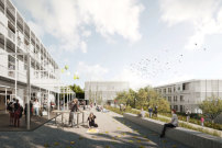 Den Entwurf fr den Neubau der Staatliche Gemeinschaftsschule am Hartwege in Weimar hat die Montag Stiftung aus Bonn konstruktiv begleitet und komplett selbst finanziert.