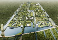 Die Smart Forest City im mexikanischen Cancun soll auf 557 Hektar Platz fr 130.000 Einwohner bieten, 362 Hektar davon sind begrnte Flchen.  