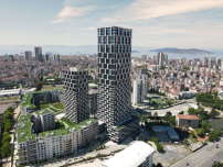 Gewollt uneinheitlich: Die Wohnanlage in Istanbul Kartal besteht aus verschiedenen Bauten von 25 bis 160 Meter Hhe.  