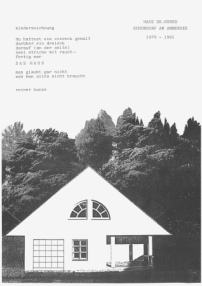 Gedicht Kinderzeichnung von Reiner Kunze, Collage mit einer Fotografie von Max Bchers Haus Huber am Ammersee von 1982