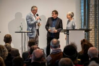 Andreas Denk beim Berliner Gesprch mit Thomas Welter (links) und Susanne Wartzek. 