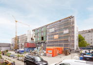 Die Baustelle des Circular Economy House in Berlin-Neuklln Mitte 2022