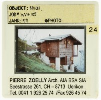 Pierre Zoelly, Haus Rthlisberger in Jeizinen, 1971