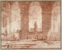 Hubert Robert (17331808): Architekturfantasie. Innenansicht eines Palastes, 1776