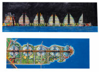 Peter Cook (*1936): Arcadia, Entwurf fr die Wohnbebauung einer Halbinsel, 19771981 