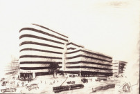 Martin Punitzer, Entwurf fr ein Autohotel in Berlin-Schneberg, 1929 